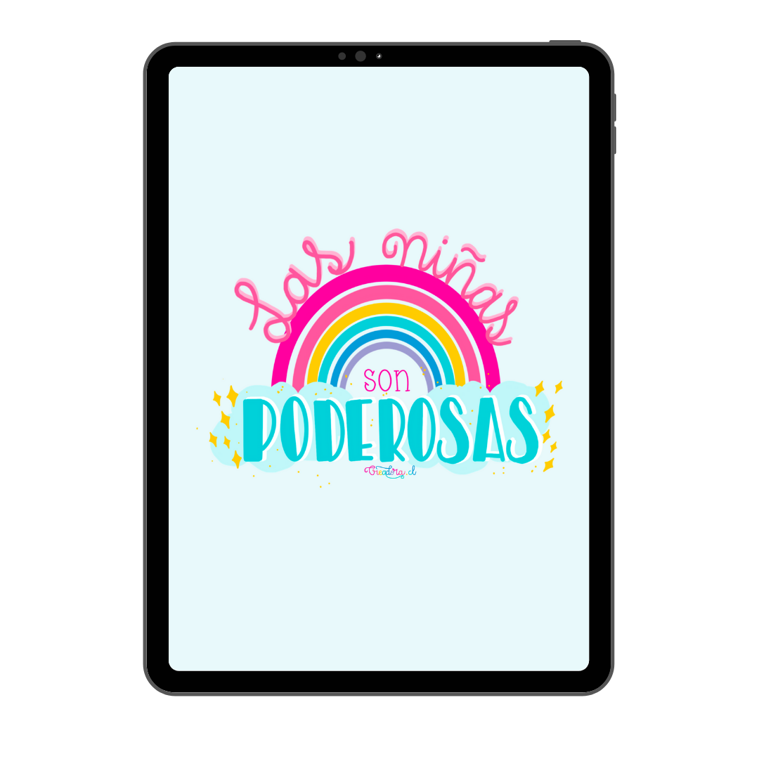 Fondo: Las niñas son poderosas (iPad)