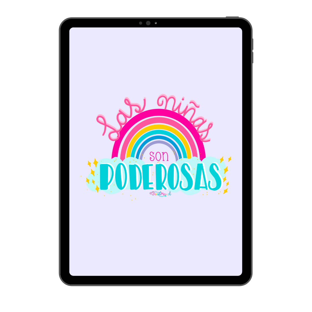 Fondo: Las niñas son poderosas (iPad)